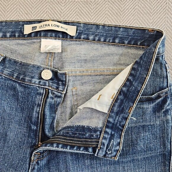 Gap Jeans Women's Size 12L Blue Low And Loose Boot Cut (W34 L34) Stretch Denim - Picture 14 of 16